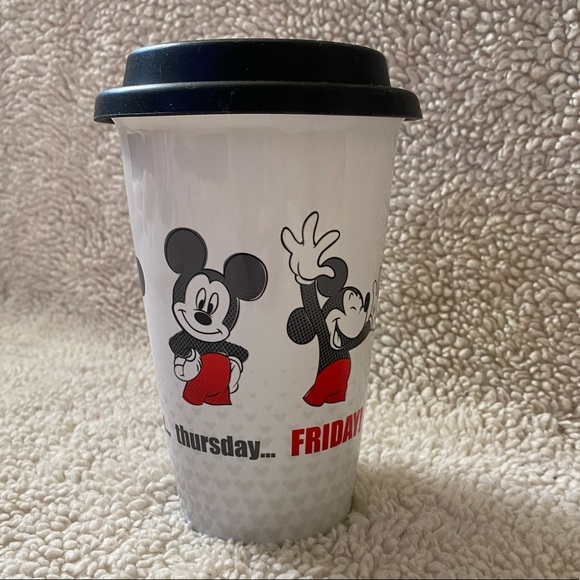 Disney Other - Disney Parks Mickey Mouse Ceramic Travel Mug
